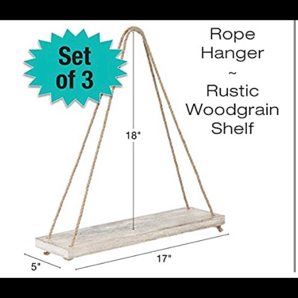 3 rope hanger shelves - Picture 2 of 4